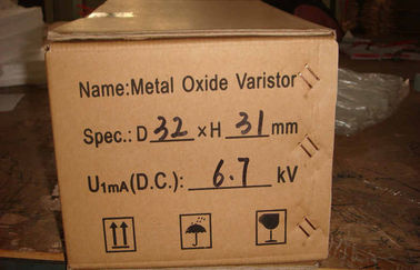 Dalgaboyu Tutucular için 6.7KV Blok Metal Oksit Varistor MOV, ZNR Varistor
